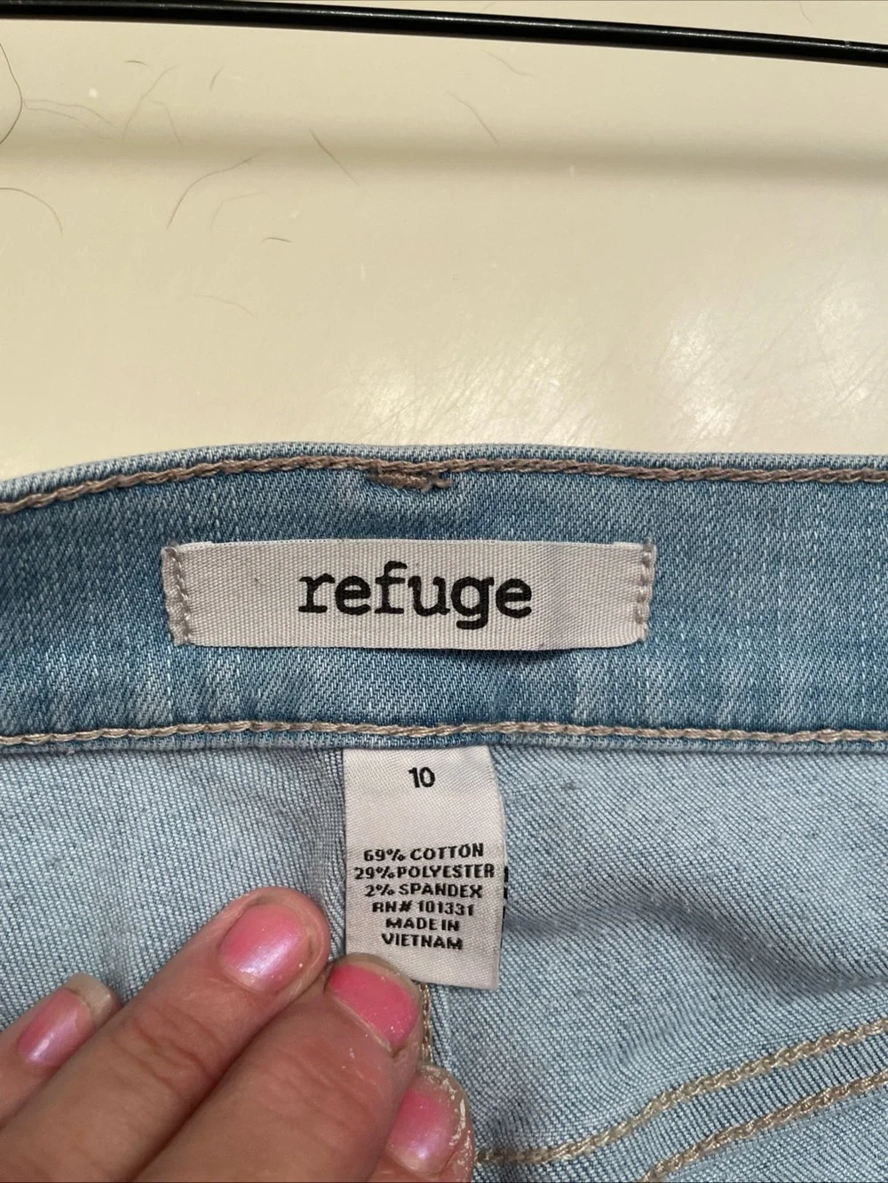 Refuge Light Blue Distressed Women's Jeans Size 10